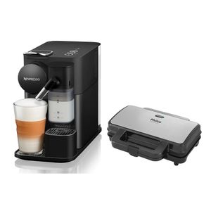 Kit Café da Manhã: Máquina de Café Nespresso Lattissima One Preta F121 e Grill e Sanduicheira Philco Inox PGR021