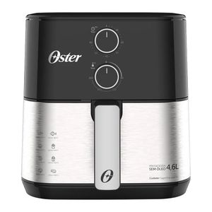 Kit Oster: Fritadeira Air Fryer 4,6L Inox Compact 1500W OFRT520 e Panela Elétrica de Arroz Facile CKSTRC4723