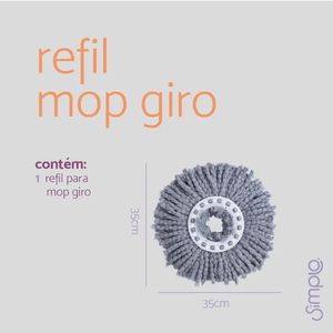 Refil para Mop Giratório Microfibra Giro Fit - SIMPLO