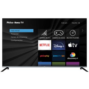 Smart Tv 58” Philco 4K LED PTV58G70R2CSGBL Roku Dolby Áudio