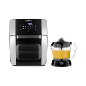 Kit Fritadeira Britânia Air Fryer Oven 12L BFR2100P e Espremedor de Frutas Britânia Bellagio 350 Turbo 1,5L Preto