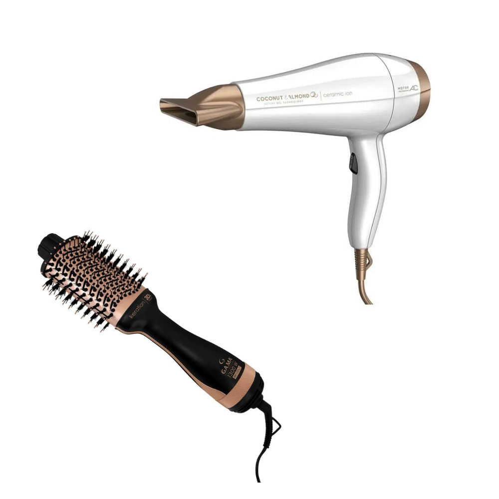 Escova Secadora Gama Stylish Keration Brush 3D Bivolt - Faz a Boa!