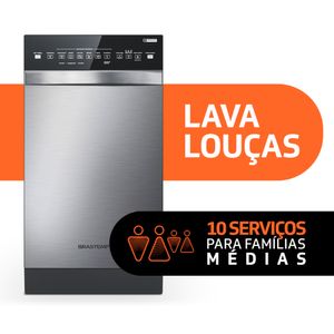 Lava-Louças Brastemp 10 Serviços com Ciclo Pesado e Delicado Inox BLF10BR