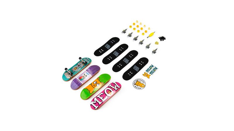 Kit Tech Deck Skate de Dedo com 4 Unidades - Sunny - Skate de Dedo