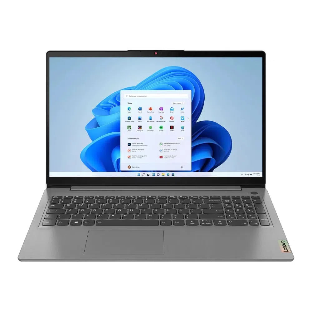 Notebook - Lenovo 82md0007br I5-1135g7 2.40ghz 8gb 256gb Ssd Intel Iris Xe Graphics Windows 11 Home Ideapad 3i 15,6 Polegadas