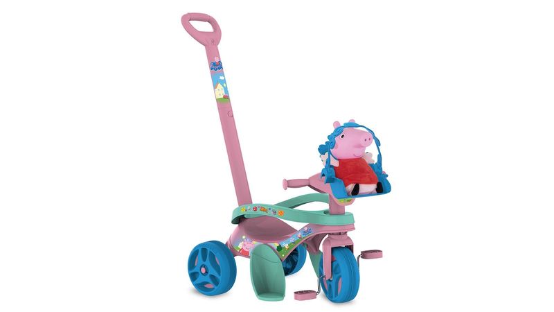 Triciclo Peppa Pig Passeio e Pedal Mototico Bandeirante