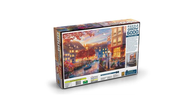 Puzzle 6000 pecas le petit cafe - quebra cabeca - GROW - Quebra