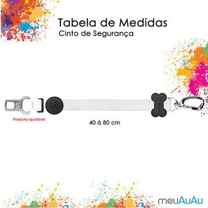 Cinto de Segurança Preto para Cães - MEUAUAU