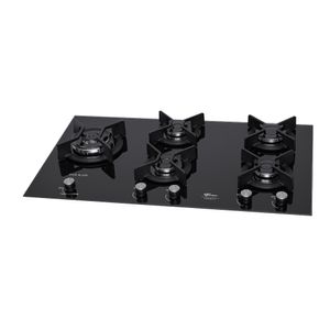 Cooktop Fischer 5 Bocas Infinity Duo Blaze Gás Mesa Vidro Preto Bivolt