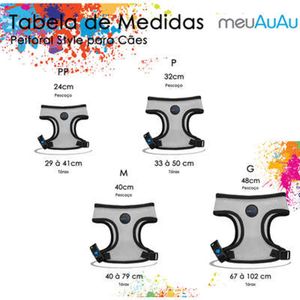 Peitoral Estofado Citrus para Cães PP - MEUAUAU