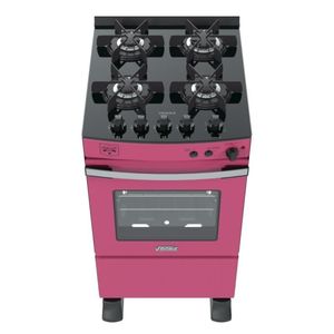 Fogao 4 Bocas Venax Gaudi Vetro Vitreo Pink Gas Glp