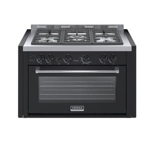 Fogao de Embutir 5 Bocas Venax Temis Preto Fosco Gas Glp
