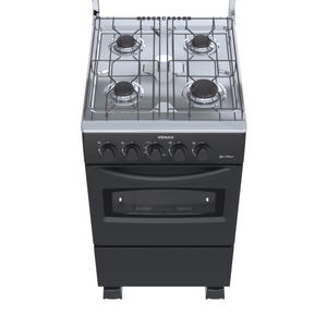 Fogao 4 Bocas Venax da Vinci Mesa Inox GIIi Preto Fosco Glp