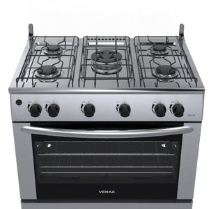 Fogao 5 Bocas Venax Gaudi GIIi Inox Gas Glp