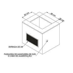 Churrasqueira Grill Top Chef de Embutir Inox