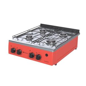 Fogao de Mesa 4 Bocas Grand Petit Vetro Vermelho Gas Glp