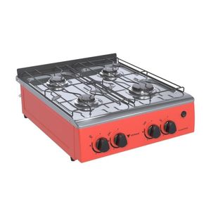 Fogao de Mesa 4 Bocas Grand Petit Vetro Vermelho Gas Glp