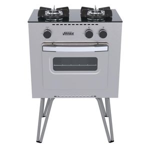 Fogao 2 Bocas Venax Mini Cook Inox Gas Glp