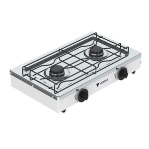 Fogao de Mesa 2 Bocas Venax Flamalar Sem Tampa Branco Gas Glp