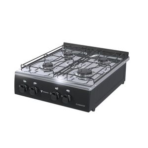 Fogao de Mesa 4 Bocas Venax Flamatop Preto Gas Glp