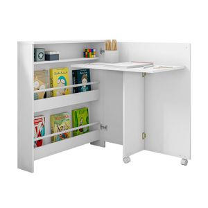 Escrivaninha Decorativa Ariana Dobrável Multifuncional Branca G46 - Gran Belo