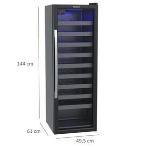 Adega Color Light 200 para 50 Garrafas Preto