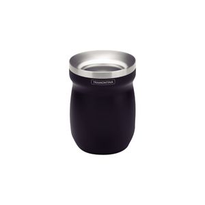 Cuia Térmica Tramontina em Aço Inox Preto 240 ml