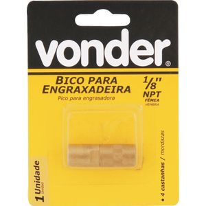 Bico para bomba graxa 4 castanhas 1/8" npt - Vonder