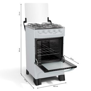 Fogão Mueller 4 bocas Branco Acendimento Manual MFI4BA