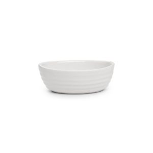 Saladeira Cerâmica Oval Branca 15cm - A\CASA