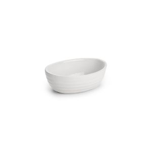 Saladeira Cerâmica Oval Branca 15cm - A\CASA