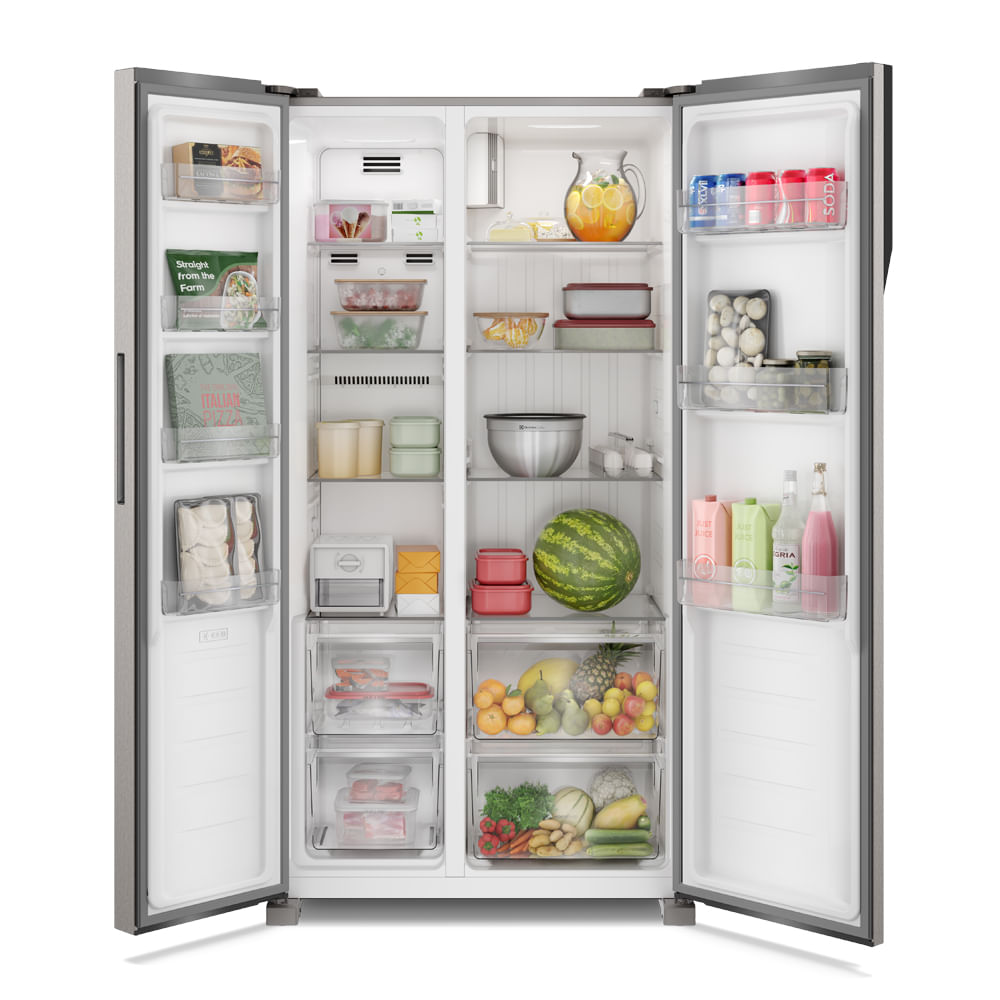 Geladeira Electrolux Side by Side 435L Inox