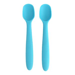 Conjunto de Colheres Silicone Azul com 2 Peças - A\BABY