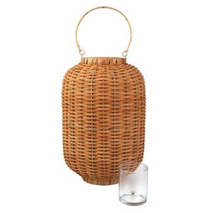 Lanterna Decorativa Fibra Natural 30x59cm - A\CASA