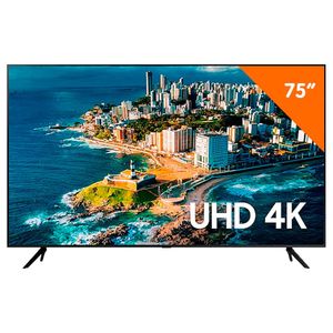 Smart TV 75 polegadas Samsung UHD Crystal com Gaming Hub 4K, UN75CU7700