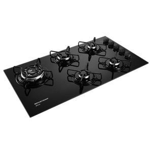 Cooktop 5 Bocas Brastemp Ative, Acendimento Automático, Preto