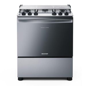 Fogão 5 Bocas Brastemp, Acendimento Automático, Inox