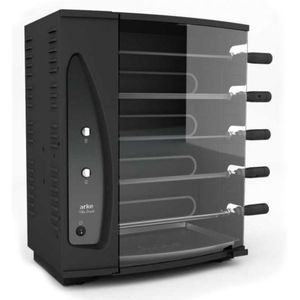 Churrasqueira Elétrica Rotativa 5 espetos Arke Vitta Smart-05, Preta