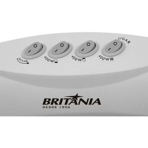 Aquecedor de Ambiente Elétrico Britânia AB1200, Branco