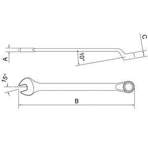 Chave Combinada Tramontina Pro 1.1/8” – 44670/115