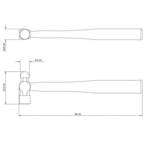 Martelo Bola Tramontina 40410/32, com Cabo em Madeira