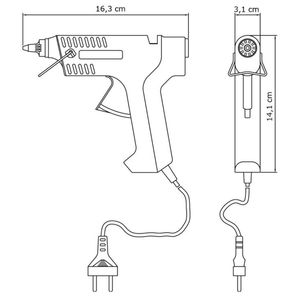 Pistola de Cola Quente Tramontina, 20-25 Watts, 43755/530