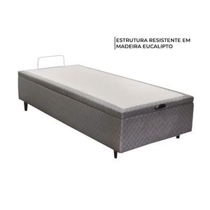 Base Box Baú Solteirão Herval Vivere, 46x96x203, Cinza