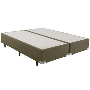 Base Cama Box Herval King Suede, 39x193x203 cm, Verde