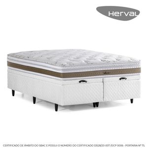 Cama Box Baú Herval Queen Amore, 74x158x198 cm, Molas Ensacadas