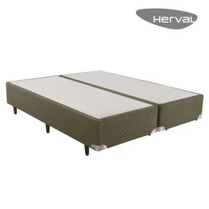 Base Cama Box Herval Queen Suede, 39x158x198 cm, Verde