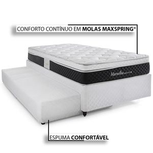 Bicama Box Solteirão com Cama Auxiliar Herval Marselha, 57x96x203 cm