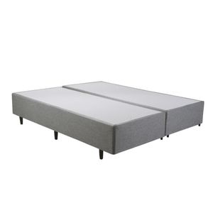 Base Cama Box Herval King Meditare, 39x193x203 cm, Cinza