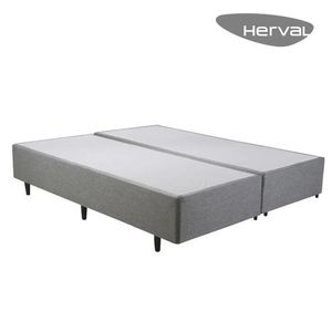 Base Cama Box Herval King Meditare, 39x193x203 cm, Cinza