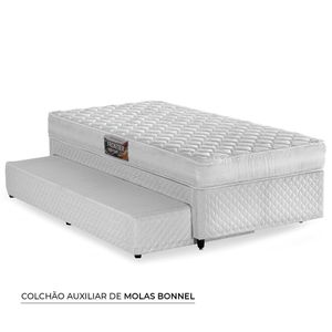 Bicama Box Solteiro com Cama Auxiliar Herval Frontier, Espuma Alto Suporte, 49x88x188 cm